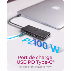 ICY BOX IB-DK4011-CPD Avec fil USB 3.2 Gen 1 (3.1 Gen 1) Type-C Noir - Vue supplémentaire 5