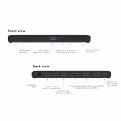 ICY BOX IB-DK2116-C Station d'accueil USB 3.2 Gen 2 (3.1 Gen 2) Type-C Noir - Vue supplémentaire 7