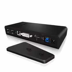 ICY BOX IB-DK2241AC Avec fil USB 3.2 Gen 1 (3.1 Gen 1) Type-A Noir - Vue supplémentaire 2