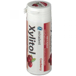 Miradent Xylitol Chewing Gum Canneberge 30 gommes