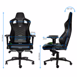 noblechairs Epic Siège de jeu sur PC Siège rembourré Noir, Vert - Vue supplémentaire 6