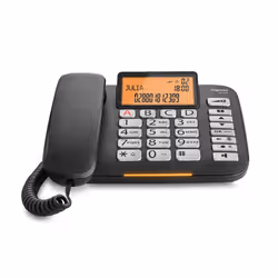Gigaset DL 580 Téléphone analogique Identification de l'appelant Noir - Vue supplémentaire 3