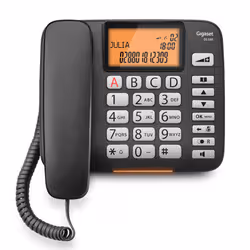 Gigaset DL 580 Téléphone analogique Identification de l'appelant Noir - Vue supplémentaire 7