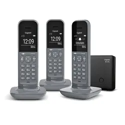 Gigaset CL390A Trio Téléphone analog/dect Identification de l'appelant Gris