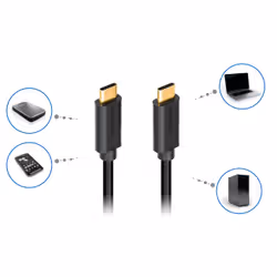 deleyCON MK1040 câble USB USB 3.2 Gen 1 (3.1 Gen 1) 0,5 m USB C Noir - Vue supplémentaire 5