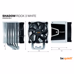 be quiet! Shadow Rock 3 White Processeur Refroidisseur 12 cm Blanc - Vue supplémentaire 8