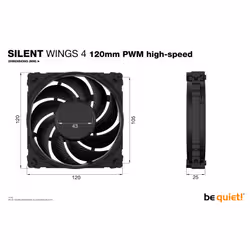 be quiet! SILENT WINGS 4 | 120mm PWM Boitier PC Ventilateur 12 cm Noir - Vue supplémentaire 5