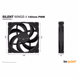 be quiet! SILENT WINGS 4 | 140mm PWM Boitier PC Ventilateur 14 cm Noir - Vue supplémentaire 5