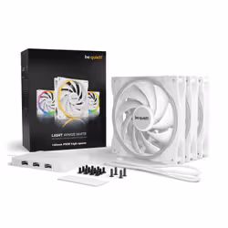 be quiet! Light Wings White | 140mm PWM high-speed Triple-Pack Boitier PC Ventilateur 14 cm Blanc 3 pièce(s) - Vue supplémentaire 5