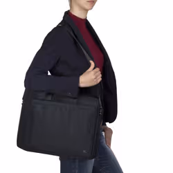 Rivacase Biscayne sacoche d'ordinateurs portables 15.6" Sac Messenger Noir - Vue supplémentaire 2