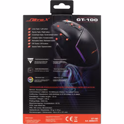 Inter-Tech GT-100 RGB souris Droitier USB Type-A Optique 6400 DPI - Vue supplémentaire 7