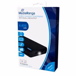 MediaRange MR752 banque d'alimentation électrique Lithium-Ion (Li-Ion) 8800 mAh Noir - Vue supplémentaire 5