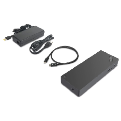 Lenovo 40AN0135EU station d'accueil Avec fil Thunderbolt 3 Noir, Rouge (40AN0135EU)