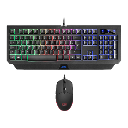 Mars Gaming MCP100FR clavier Souris incluse USB Français Noir