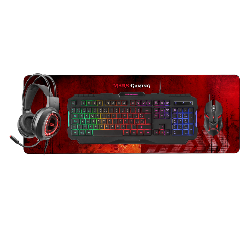 Mars Gaming MCPRGB2FR clavier Souris incluse USB AZERTY Français Noir