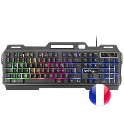 Mars Gaming MK120FR Gaming Keyboard FRGB Aluminium Smartphone Stand French