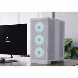APNX C1-R-WT-v1 Midi Tower Blanc - Vue supplémentaire 3