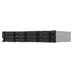 QNAP TS-1264U-RP NAS Rack (2 U) Ethernet/LAN Aluminium, Noir