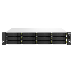 QNAP TS-1264U-RP NAS Rack (2 U) Ethernet/LAN Aluminium, Noir