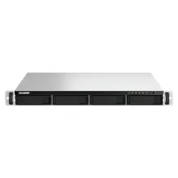 QNAP TS-464U-RP NAS Rack (1 U) Intel® Celeron® N5095 8 Go DDR4 0 To QNAP Turbo System Aluminium, Noir