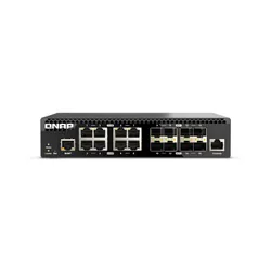QNAP QSW-M3216R-8S8T commutateur réseau Géré L2/L3 10G Ethernet (100/1000/10000) 1U Noir