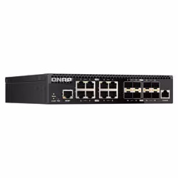 QNAP QSW-M3216R-8S8T commutateur réseau Géré L2/L3 10G Ethernet (100/1000/10000) 1U Noir - Vue supplémentaire 3