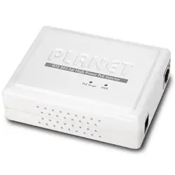 PLANET POE-161 Gigabit Ethernet (10/100/1000) Connexion Ethernet, supportant l'alimentation via ce port (PoE) Blanc