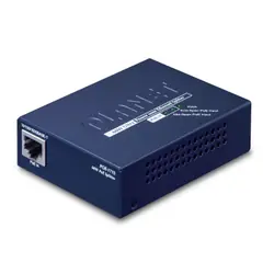 PLANET POE-171S séparateur voix-données Connexion Ethernet, supportant l'alimentation via ce port (PoE) Bleu