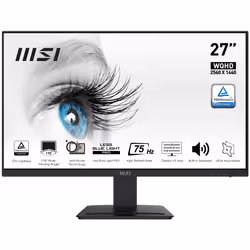 MSI Pro MP273QV écran plat de PC 27" 2560 x 1440 pixels Wide Quad HD LED Noir - Vue supplémentaire 3