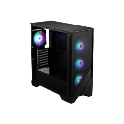 MSI MAG FORGE 320R AIRFLOW unité centrale Micro Tower Noir, Transparent
