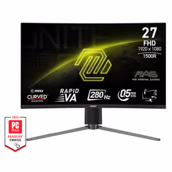 MSI MAG 276CPXF écran plat de PC 68,6 cm (27") 1920 x 1080 pixels Full HD LCD Noir