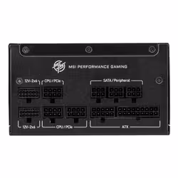 MSI MPG A1000GS PCIE5 unité d'alimentation d'énergie 1000 W 24-pin ATX ATX Noir - Vue supplémentaire 2