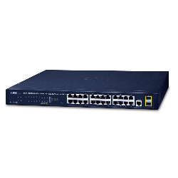 PLANET GS-4210-24T2S commutateur réseau Géré L2 Gigabit Ethernet (10/100/1000) 1U Bleu