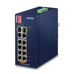 PLANET IFGS-1022HPT commutateur réseau Non-géré Fast Ethernet (10/100) Connexion Ethernet, supportant l'alimentation via ce port (PoE) Bleu