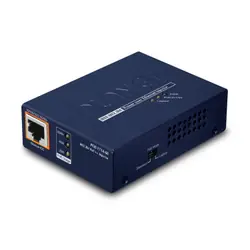 PLANET POE-171A-60 commutateur réseau Gigabit Ethernet (10/100/1000) Connexion Ethernet, supportant l'alimentation via ce port (PoE) Bleu