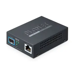 PLANET 10GBASE-T to 10GBASE-X SFP+ Media Converter Copper port - Converter - Kupferdraht convertisseur de support réseau Multimode, Monomode Noir