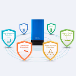 ADATA X7000 Lithium Polymère (LiPo) 7000 mAh Noir, Bleu - Vue supplémentaire 6