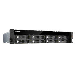 QNAP UX-800U-RP boîtier de disques Noir