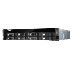 QNAP UX-800U-RP boîtier de disques Noir