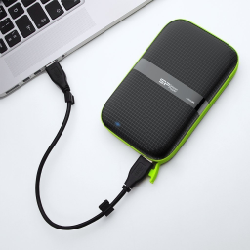 Silicon Power Armor A60 disque dur externe 4000 Go Noir, Vert