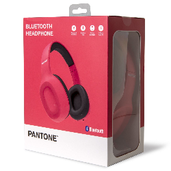 Pantone PT-WH002P écouteur/casque Avec fil &sans fil Arceau Appels/Musique Micro-USB Bluetooth Noir, Rose