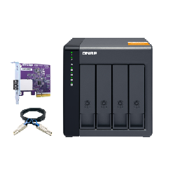 QNAP TL-D400S Boîtier de disques de stockage Boîtier disque dur/SSD Noir, Gris 2.5/3.5" (TL-D400S)