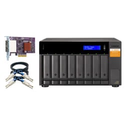 QNAP TL-D800S Boîtier de disques de stockage Boîtier disque dur/SSD Noir, Gris 2.5/3.5" (TL-D800S)