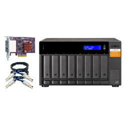 QNAP TL-D800S Boîtier de disques de stockage Boîtier disque dur/SSD Noir, Gris 2.5/3.5" (TL-D800S)