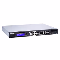 QNAP QGD-1600P Géré Gigabit Ethernet (10/100/1000) Connexion Ethernet, supportant l'alimentation via ce port (PoE) 1U Noir, Gris - Vue supplémentaire 6
