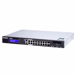 QNAP QGD-1600P Géré Gigabit Ethernet (10/100/1000) Connexion Ethernet, supportant l'alimentation via ce port (PoE) 1U Noir, Gris - Vue supplémentaire 7