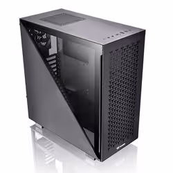 Thermaltake Divider 300 TG Air Black Tour midi Boîtier PC noir 2 ventilateurs pré-installés, fenêtre latérale, filtre an - Vue supplémentaire 5