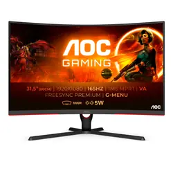 AOC C32G3E/96 écran plat de PC 80 cm (31.5") 1920 x 1080 pixels Full HD Noir, Rouge