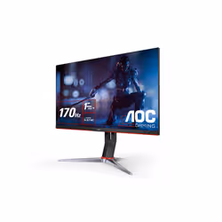 AOC 27IN IPS QHD ADAPTIVE SYNC 1MS 170HZ HDR 400 2H1DP BOARDERLESS HEIGHT ADJUSTABLE STAND VESA 100X100MM écran plat de PC 27" 2560 x 1440 pixels Quad HD LED Noir, Rouge - Vue supplémentaire 2