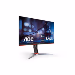 AOC 27IN IPS QHD ADAPTIVE SYNC 1MS 170HZ HDR 400 2H1DP BOARDERLESS HEIGHT ADJUSTABLE STAND VESA 100X100MM écran plat de PC 27" 2560 x 1440 pixels Quad HD LED Noir, Rouge - Vue supplémentaire 3